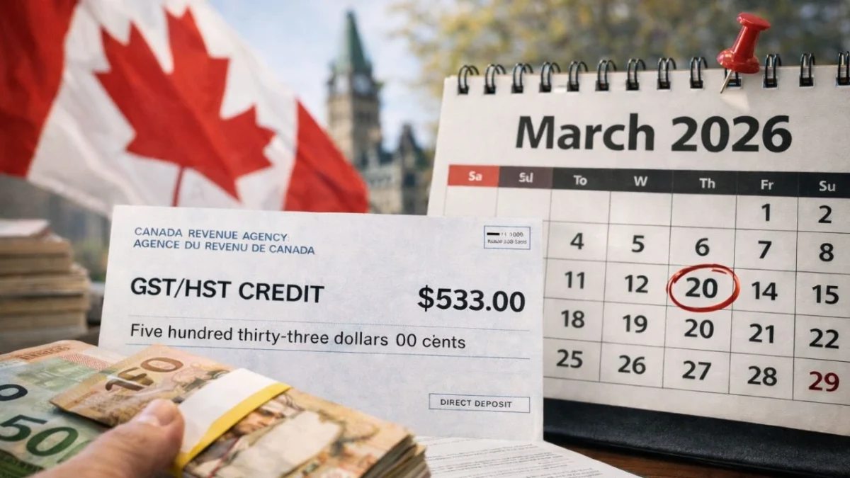 Crédit TPS/TVH 533 $ au Canada...